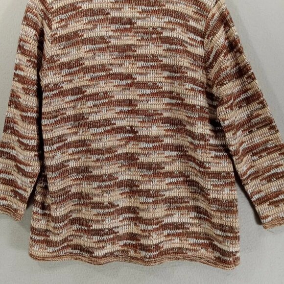 Vintage Sears Cardigan Womens M Brown Open Front Long Sleeves Shawl With Belt - Picture 5 of 10